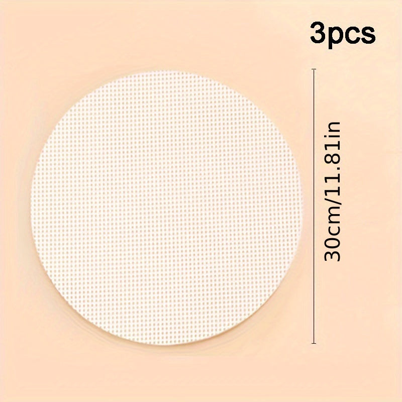 Reusable Silicone Non-Stick Steam Cloth Suit (3pcs) Steaming Pad for Cooking