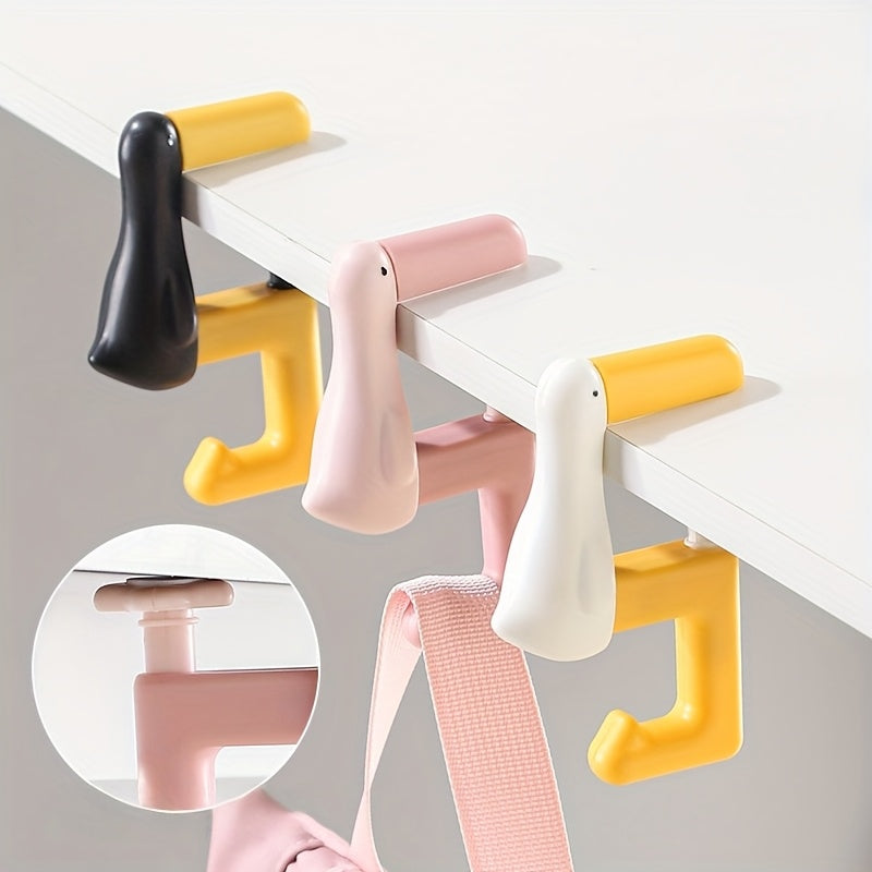 The Schoolbag Hook Is a Handy Tool for Hanging Bags on The Side of a School Student'S Study Desk. The Adjustable Hook on The Dormitory Desk Is a Portable Bag Hanger, Utility Hooks