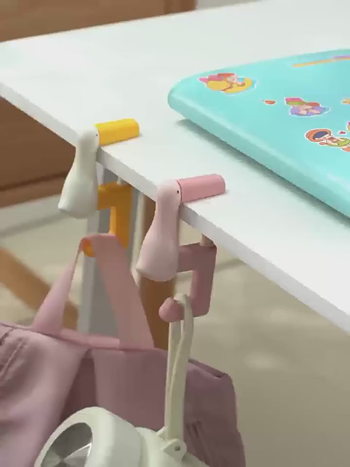 The Schoolbag Hook Is a Handy Tool for Hanging Bags on The Side of a School Student'S Study Desk. The Adjustable Hook on The Dormitory Desk Is a Portable Bag Hanger, Utility Hooks